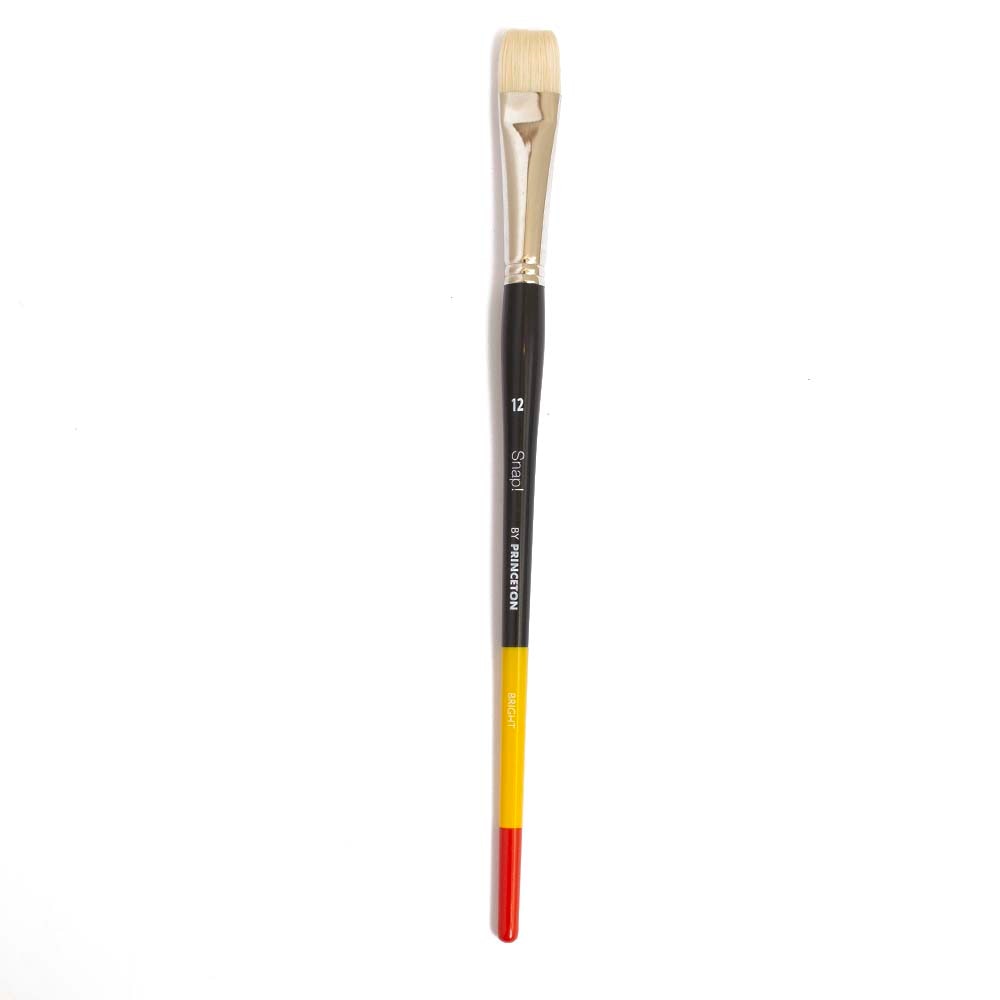 Princeton, Brushes, Art & School, Snap, Bristle Brush, Bright, 12, Long Handle, 402191